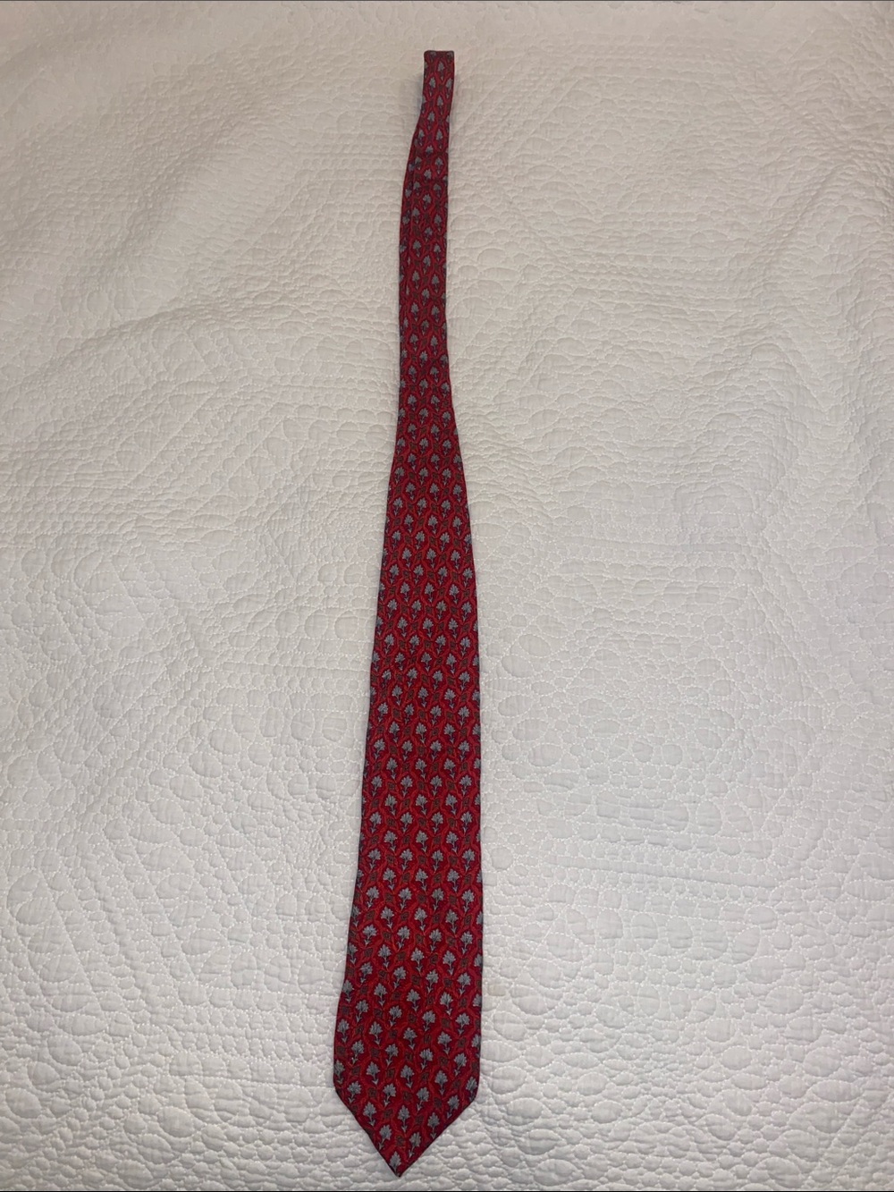 Kolte‎ Men's Tall Red Patterned Silk Tie -